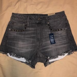 American Eagle Grey Studded Shorts